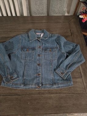 Vintage 90s Bill Blass Jeanswear Denim Trucker Jacket Style B05553 HAME Blue